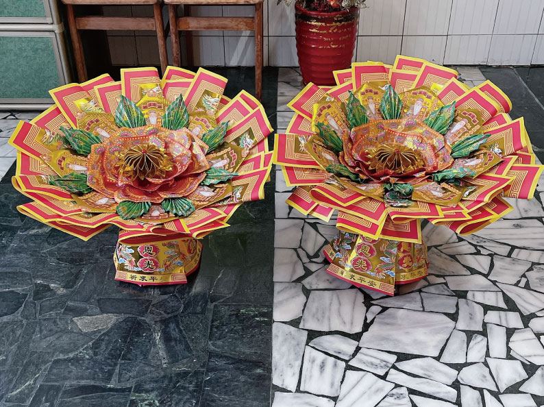 高雄旗山福德正神遷廟誌慶：大束手工神明花，誠意獻禮傳心意的第2張圖片